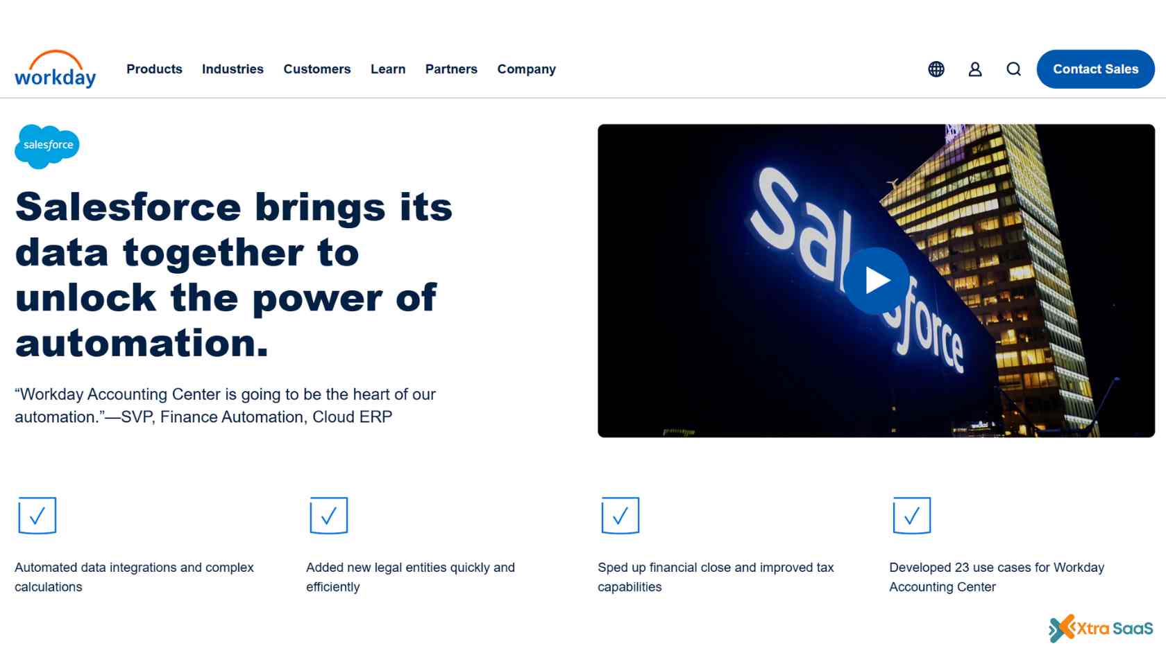 Workday (with Salesforce) - Best ERP System 2025