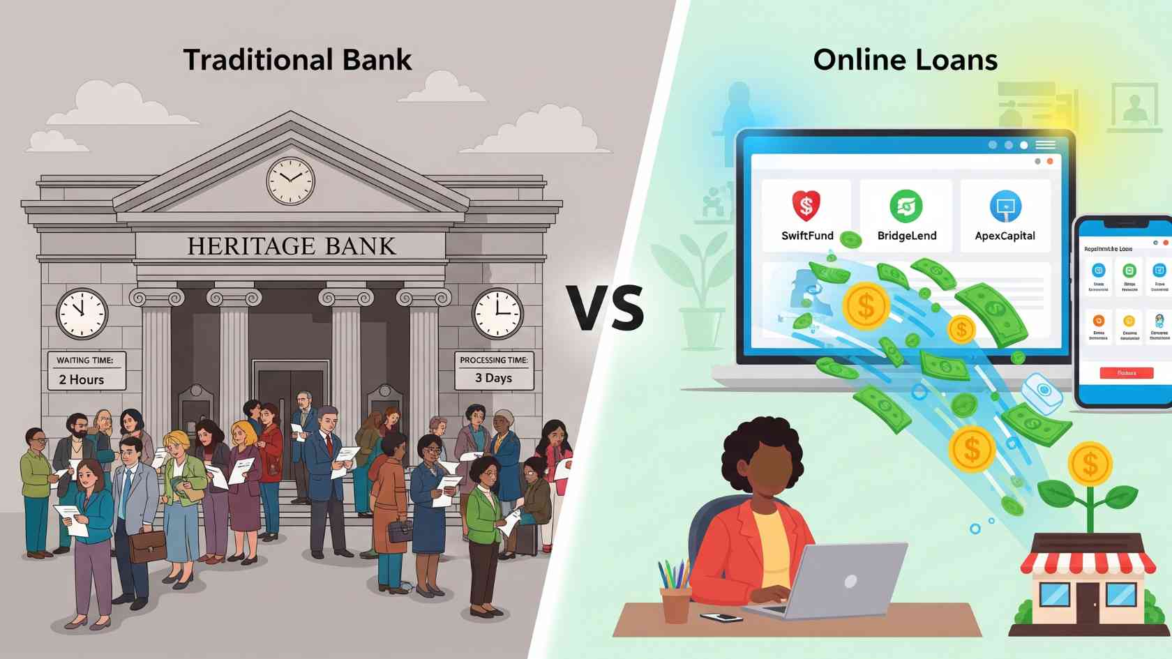 Comparing Online Loans and Traditional Banks