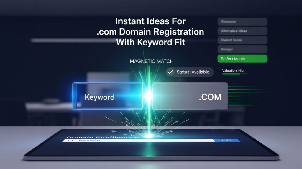 Instant Ideas For .com Domain Registration With Keyword Fit