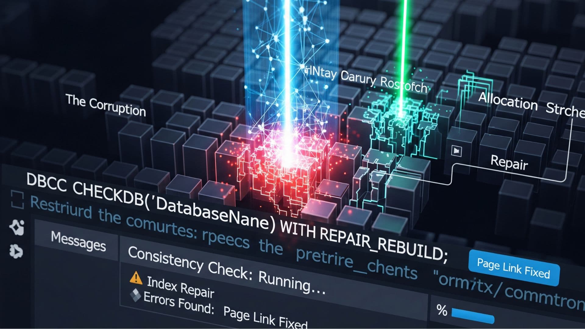 Restoring a Corrupt Database Using the DBCC CHECKDB Command