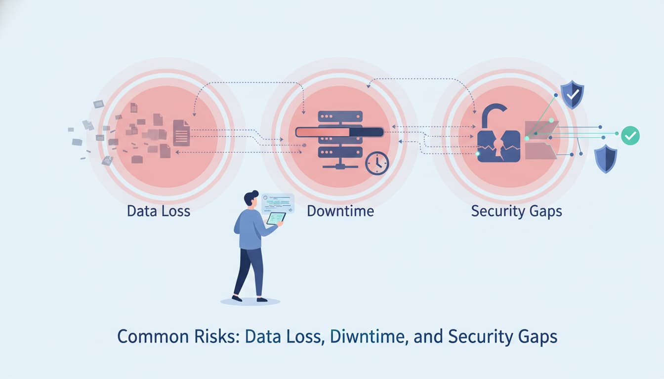 Common Risks Data Loss, Downtime, and Security Gaps