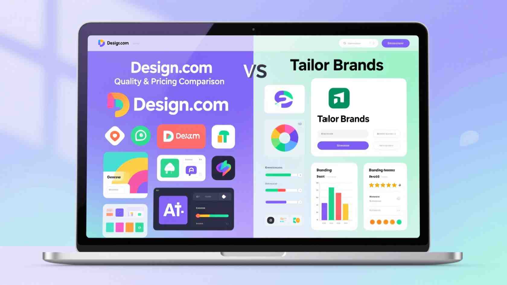 Design.com vs Tailor Brands Quality & Pricing Comparison