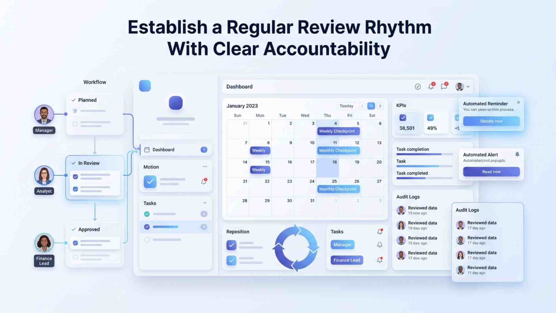 Establish a Regular Review Rhythm With Clear Accountability