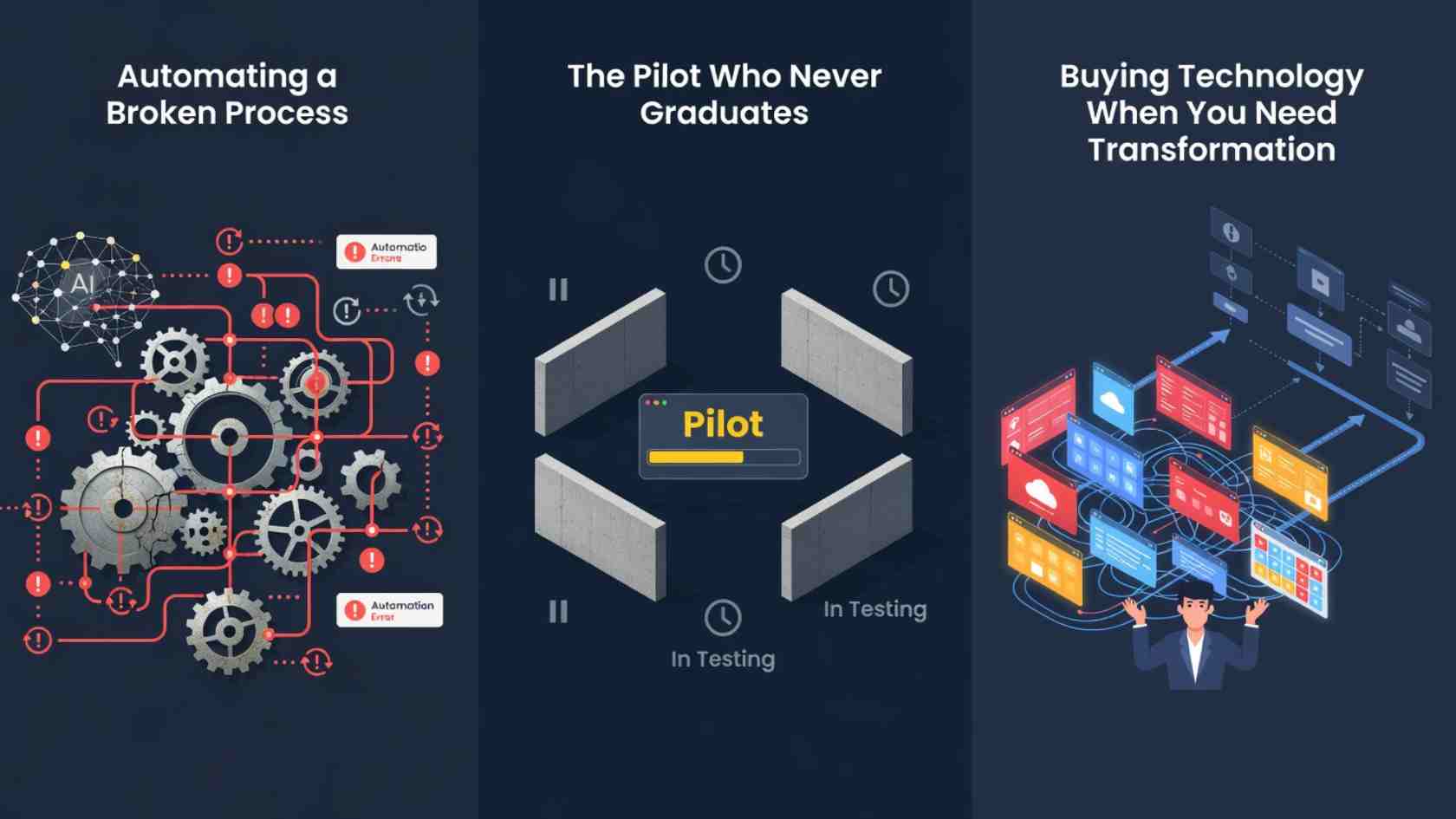 The Three Failure Modes That Kill Enterprise AI Projects