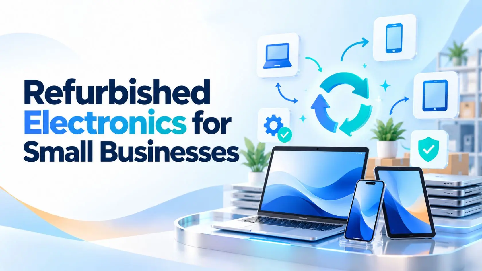 Tested refurbished laptops prepared for a small office in India